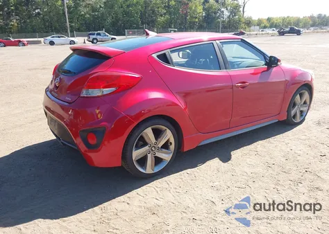 2013 Hyundai Veloster Turbo W/Black из США, поврежденный, VIN KMHTC6AE2DU164913